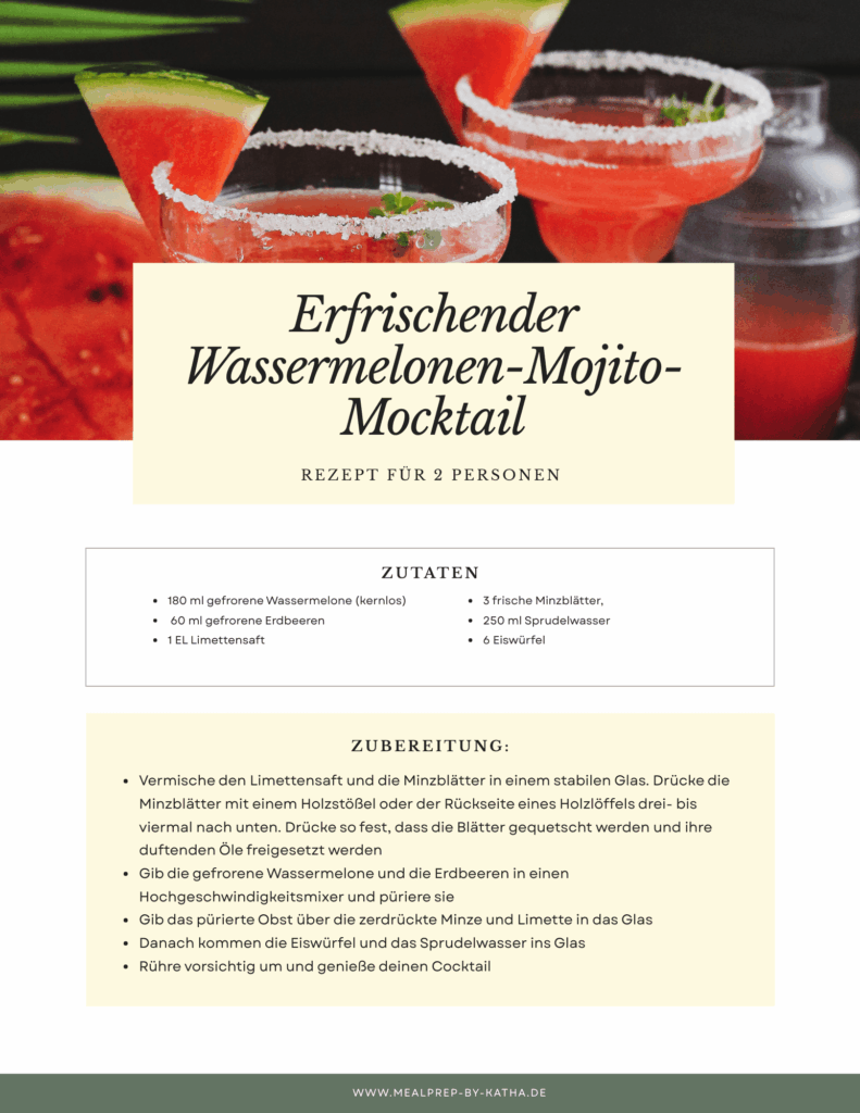 Rezept Wassermelonen Mojito Mocktail